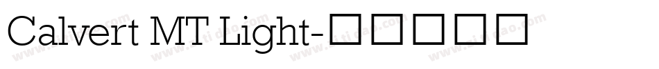 Calvert MT Light字体转换